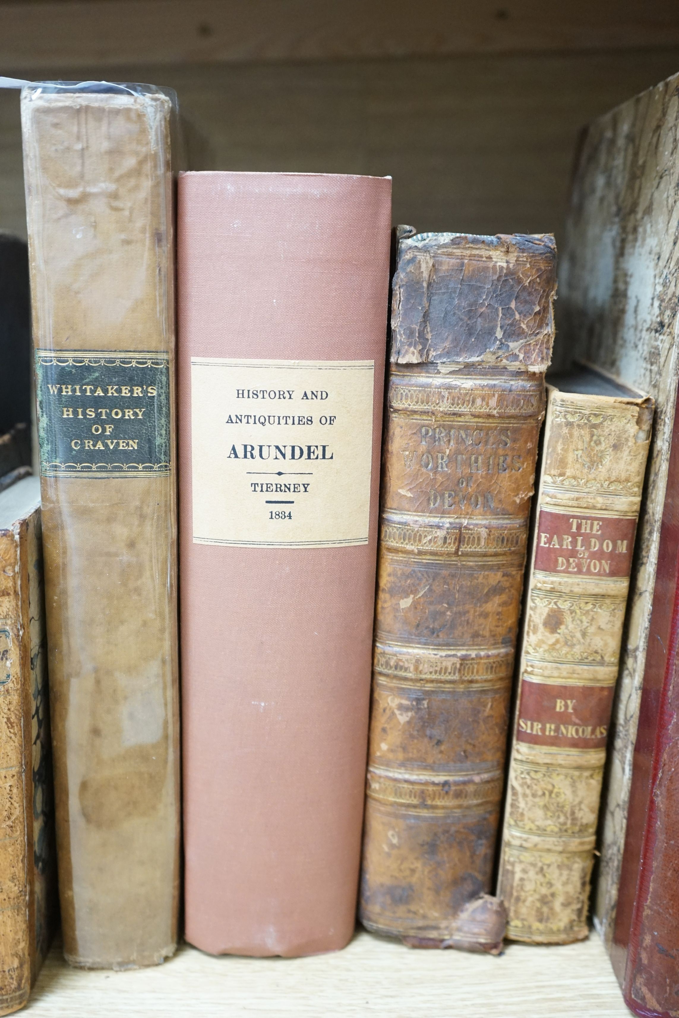 CRAVEN (YORKSHIRE) - Whitaker, Thomas Dunham - The History and Antiquities of the Deanery of Craven in the County of York, 4to, later cloth, with frontis portrait, 35 of 36 plates (lacking Clitheroe Castle [not in Yorksh